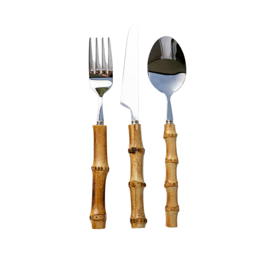 Rustic Bamboo Cutlery Set